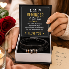 Romantic Leather Bracelet Gift for Him
