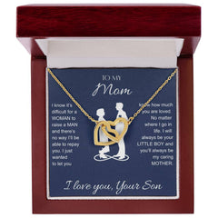 Interlocking Hearts Necklace  - To My Mom I Love You