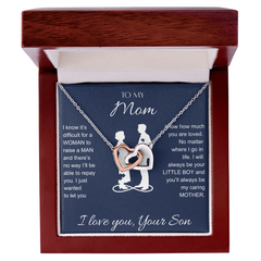 Interlocking Hearts Necklace  - To My Mom I Love You