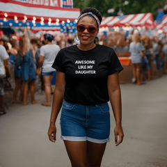 Awesome Like My Daughter T-Shirt (Black)